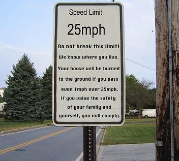 Really Funny Pictures - Speed Limit Sign